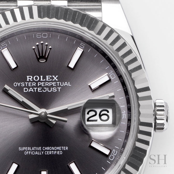 Rolex Datejust41 41mm Steel Slate Dial Stick Markers 2024 Ref m126334-0014 (#805)