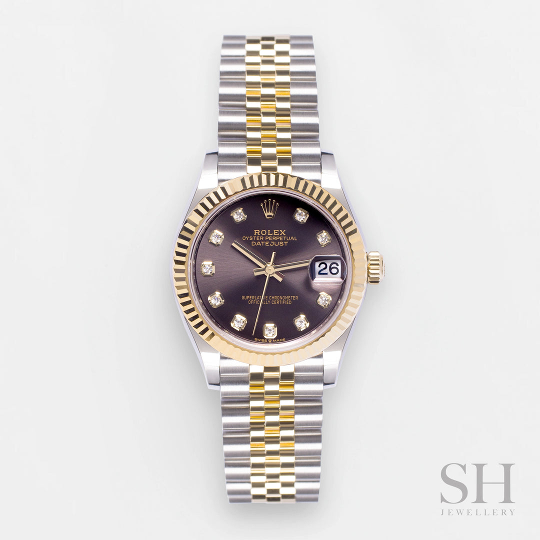 Rolex Datejust31 31mm Steel/YG Dark Grey Dial Diamond Markers 2024 Ref m278273-0022 (#862)