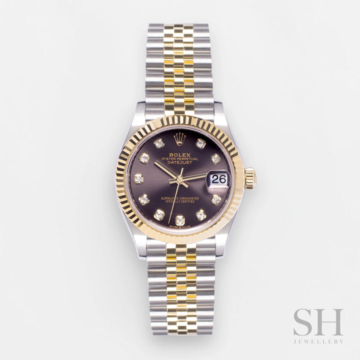 Rolex Datejust31 31mm Steel/YG Dark Grey Dial Diamond Markers 2024 Ref m278273-0022 (#862)