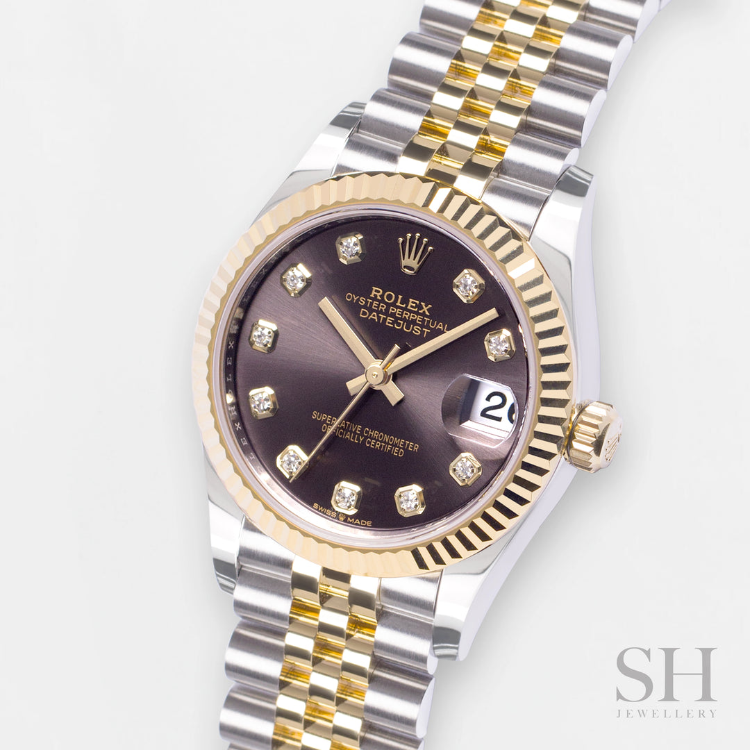 Rolex Datejust31 31mm Steel/YG Dark Grey Dial Diamond Markers 2024 Ref m278273-0022 (#862)