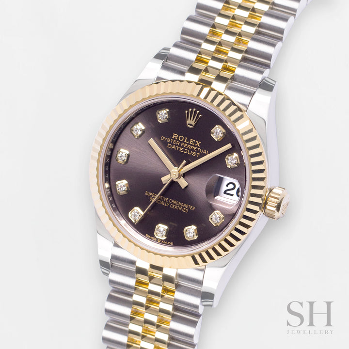 Rolex Datejust31 31mm Steel/YG Dark Grey Dial Diamond Markers 2024 Ref m278273-0022 (#862)