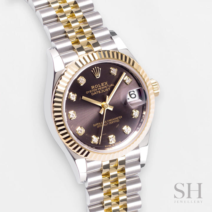 Rolex Datejust31 31mm Steel/YG Dark Grey Dial Diamond Markers 2024 Ref m278273-0022 (#862)