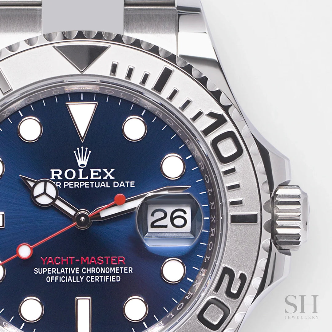 Rolex Yacht-Master40 40mm Steel/Plat Blue Dial Button Markers 2025 Ref m126622-0002 (#985)