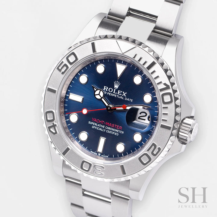 Rolex Yacht-Master40 40mm Steel/Plat Blue Dial Button Markers 2025 Ref m126622-0002 (#985)