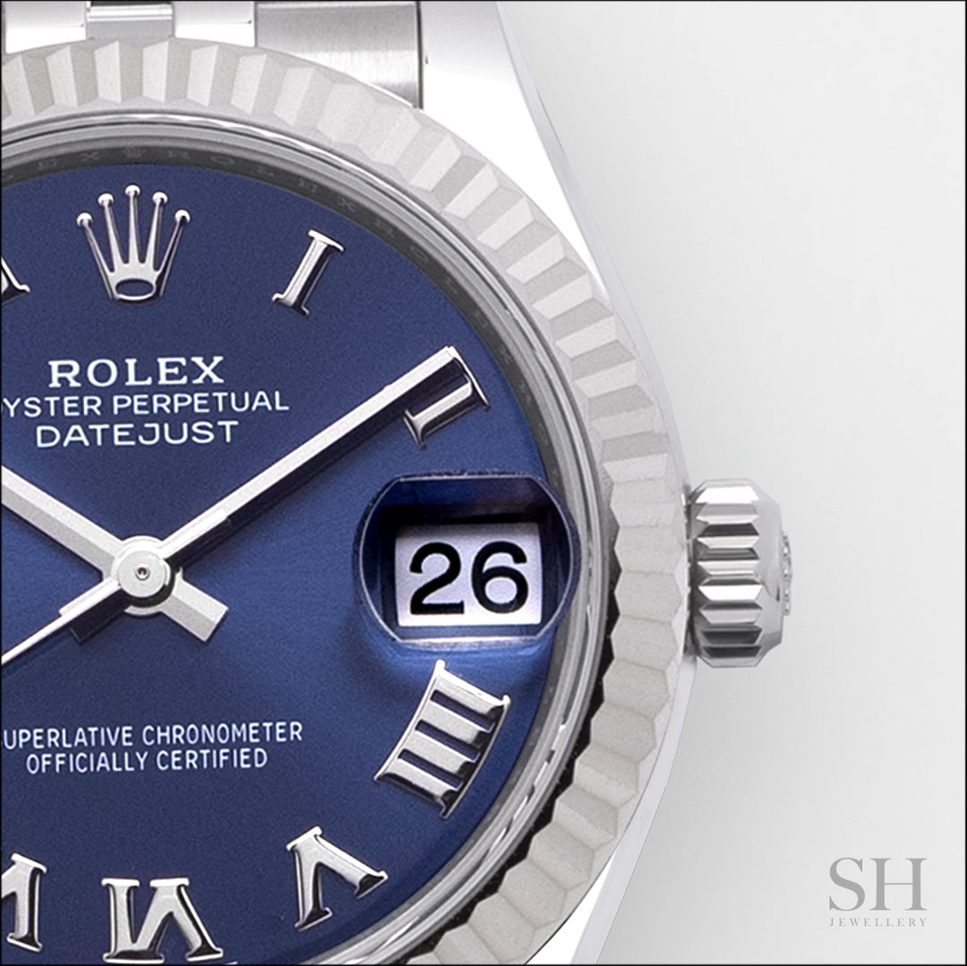 Rolex Datejust31 31mm Steel/WG Blue Dial Numeral Markers 2025 Ref m278274-0034 (#986)
