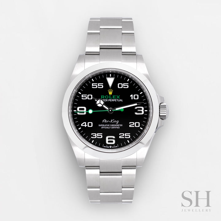 Rolex Air King 40mm Steel Black Dial Numeral Markers 2025 Ref m126900-0001 (#987)