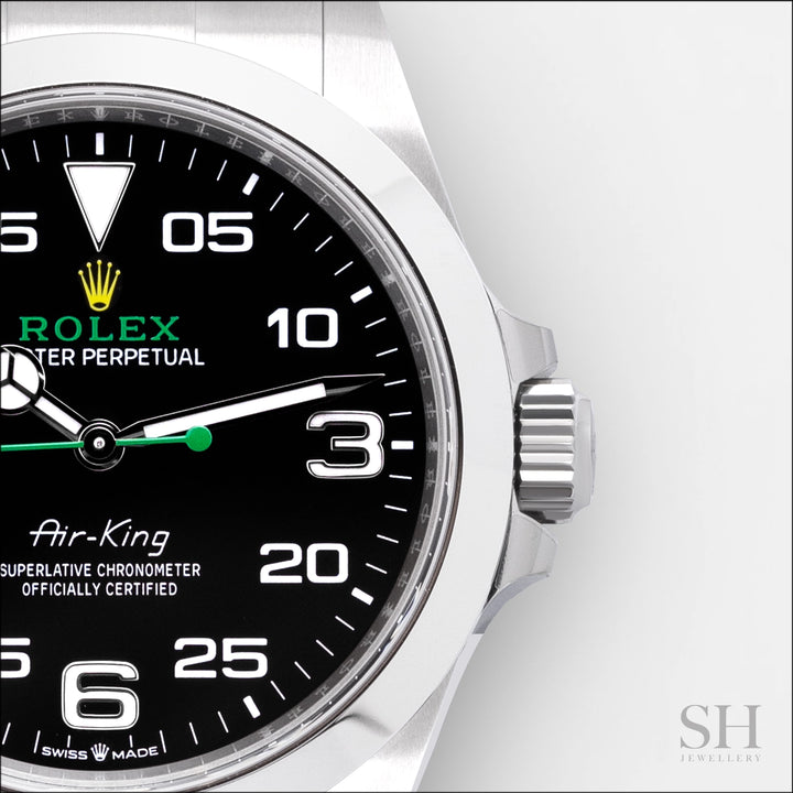 Rolex Air King 40mm Steel Black Dial Numeral Markers 2025 Ref m126900-0001 (#987)