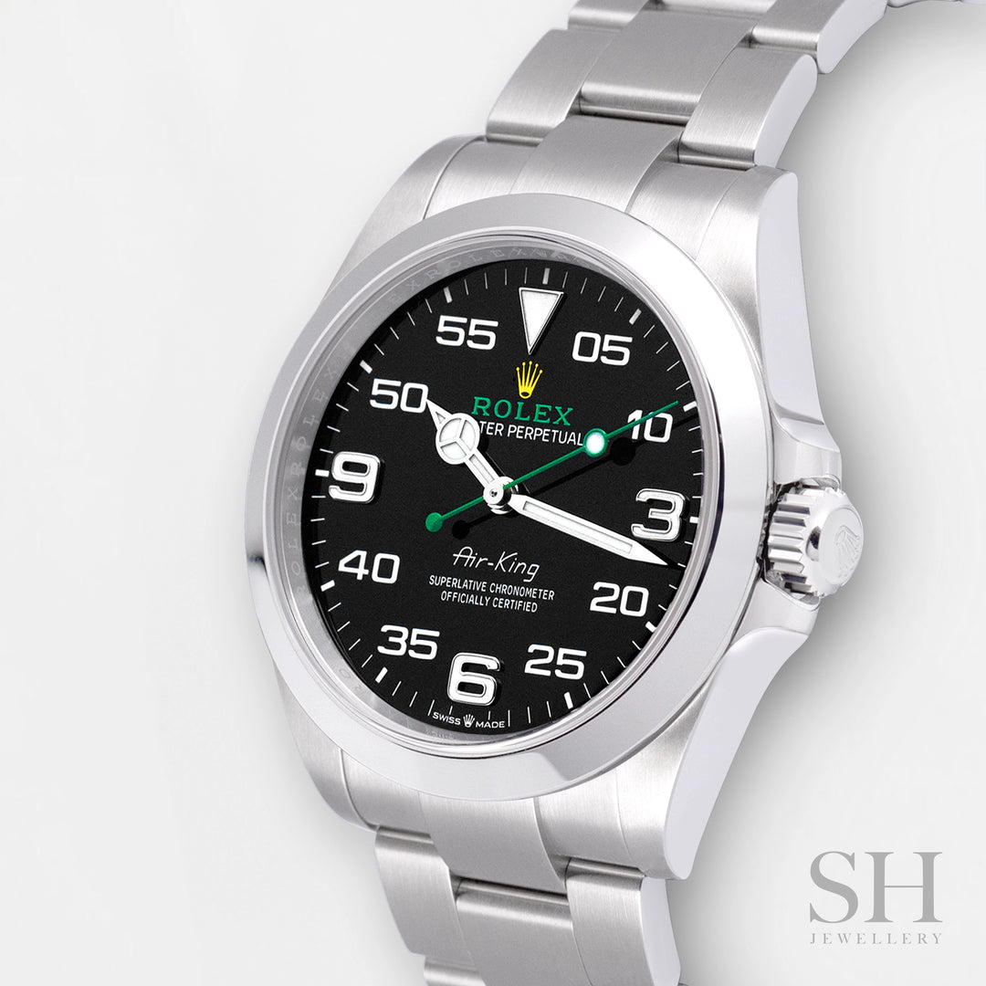 Rolex Air King 40mm Steel Black Dial Numeral Markers 2025 Ref m126900-0001 (#987)