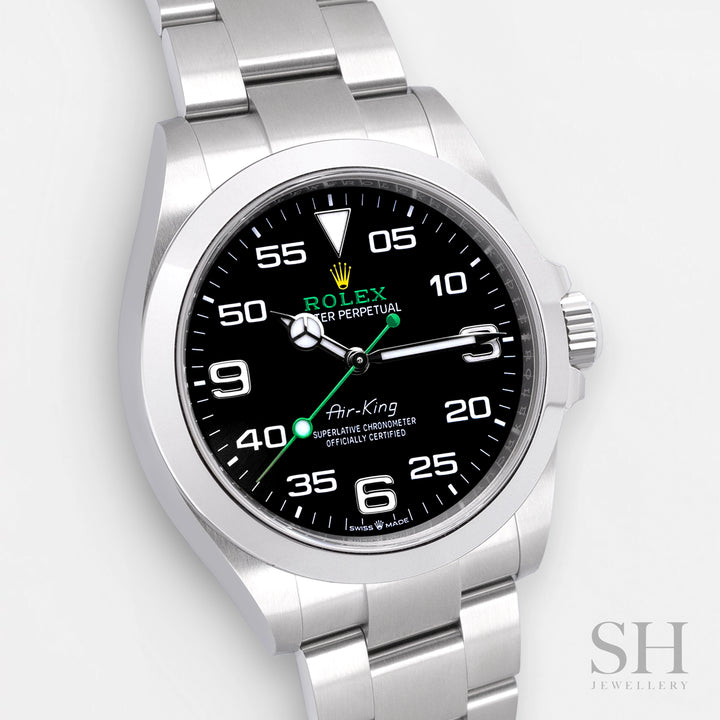 Rolex Air King 40mm Steel Black Dial Numeral Markers 2025 Ref m126900-0001 (#987)