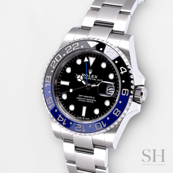 Rolex GMT-Master II 40mm 'Batman' Steel Black Dial Button Markers 2024 Ref m126710blnr-0003 (#806)