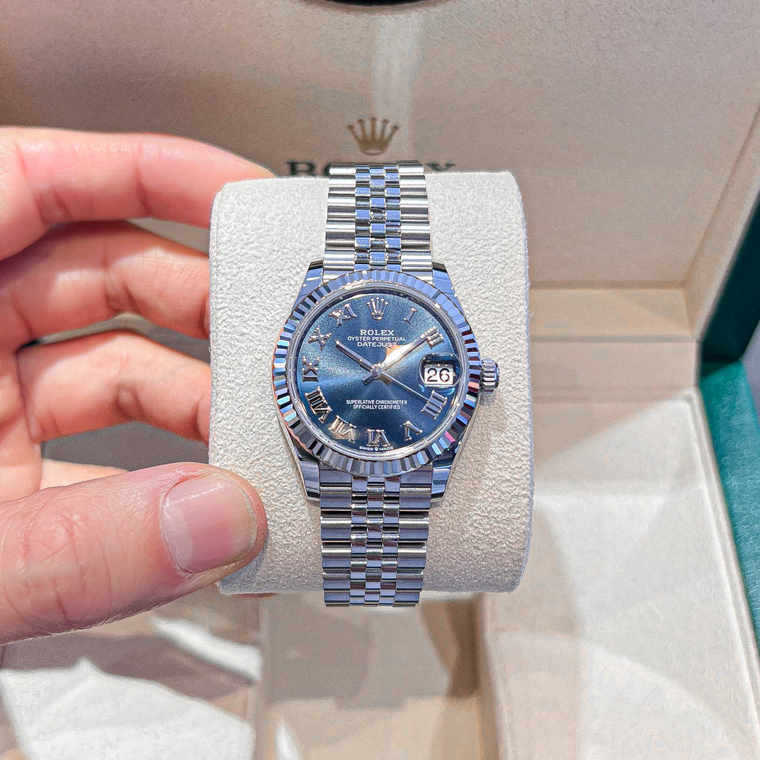 Rolex Datejust31 31mm Steel/WG Blue Dial Numeral Markers 2025 Ref m278274-0034 (#986)