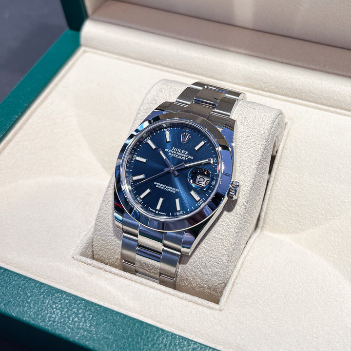 Rolex Datejust41 41mm Steel Blue Dial Stick Markers 2024 Ref m126300-0001 (#851)