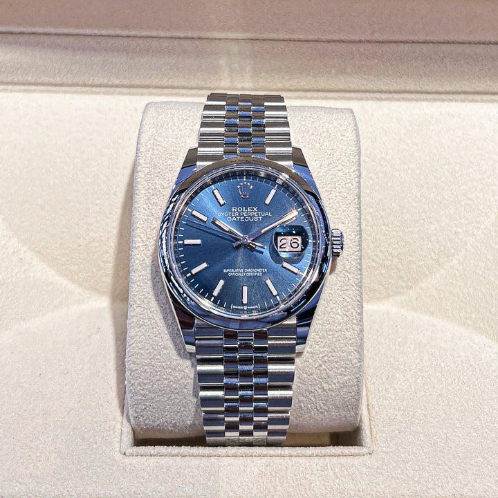 Rolex Datejust36 36mm Steel Blue Dial Stick Markers 2024 Ref m126200-0005 (#842)