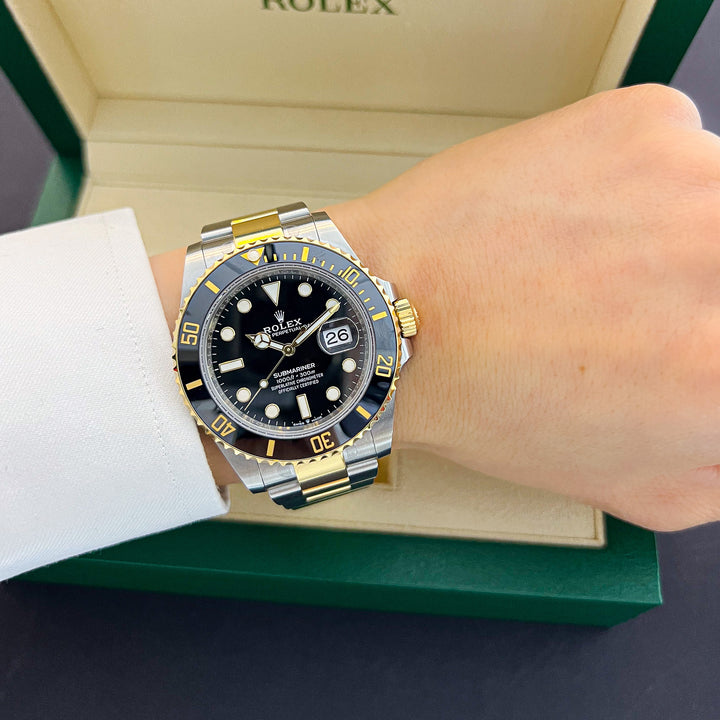 Rolex Submariner-Date 41mm Steel/YG Black Dial Button Markers 2025 Ref m126613ln-0002 (#980)