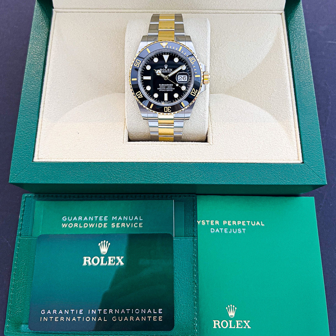 Rolex Submariner-Date 41mm Steel/YG Black Dial Button Markers 2025 Ref m126613ln-0002 (#980)