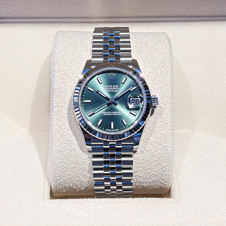 Rolex Datejust31 31mm Steel/WG Green Dial Stick Markers 2024 Ref m278274-0018 (#836)