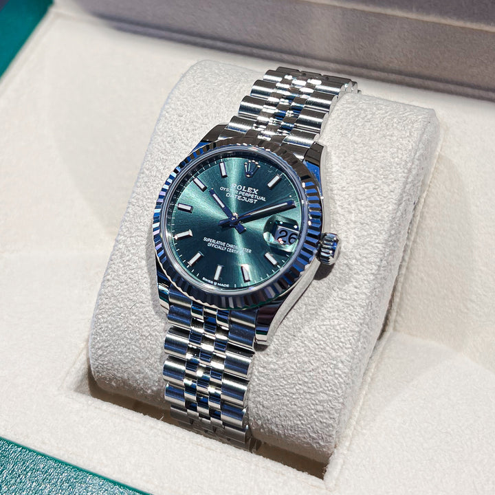 Rolex Datejust31 31mm Steel/WG Green Dial Stick Markers 2024 Ref m278274-0018 (#836)