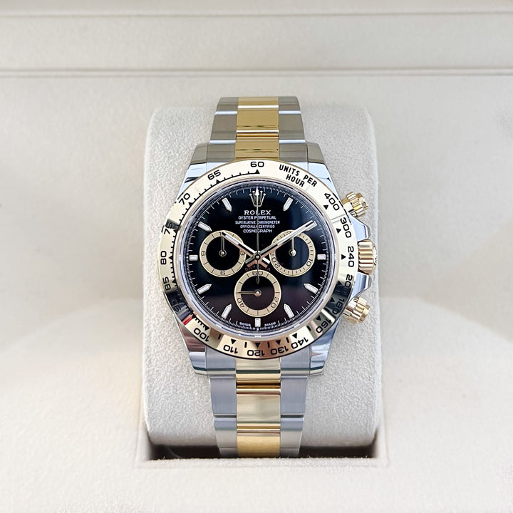 Rolex Cosmograph Daytona 40mm Steel/YG Black Dial Stick Markers 2025 Ref m126503-0003 (#990)