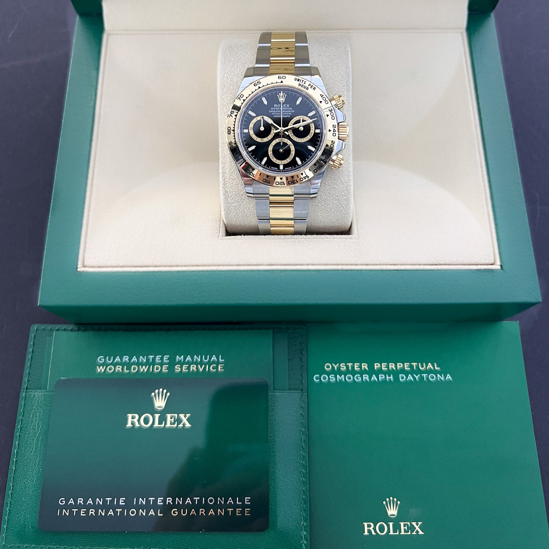 Rolex Cosmograph Daytona 40mm Steel/YG Black Dial Stick Markers 2025 Ref m126503-0003 (#990)