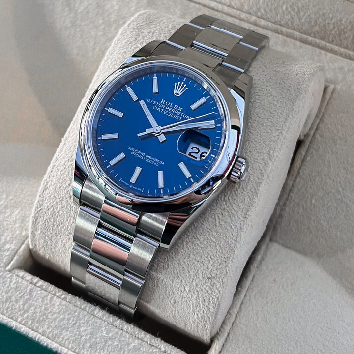 Rolex Datejust36 36mm Steel Blue Dial Stick Markers 2024 Ref m126200-0006 (#848)