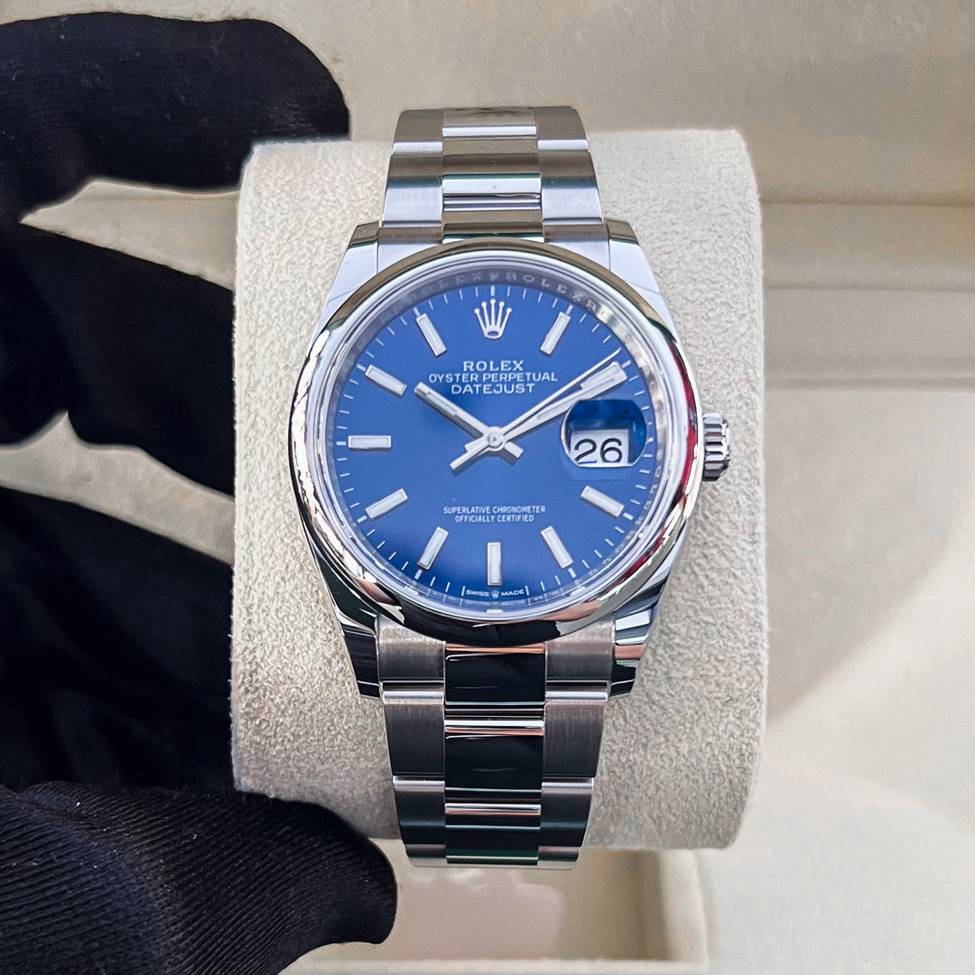Rolex Datejust36 36mm Steel Blue Dial Stick Markers 2024 Ref m126200-0006 (#848)