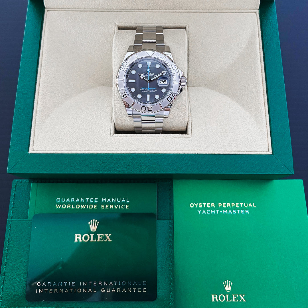 Rolex Yacht-Master40 40mm Steel/Plat Slate Dial Button Markers 2025 Ref m126622-0001 (#981)