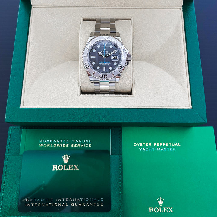Rolex Yacht-Master40 40mm Steel/Plat Slate Dial Button Markers 2025 Ref m126622-0001 (#981)