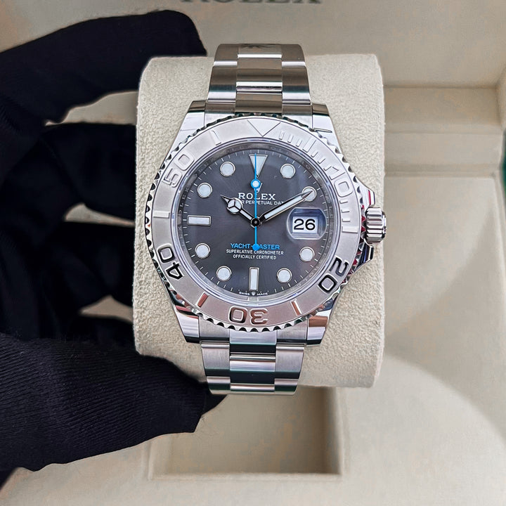 Rolex Yacht-Master40 40mm Steel/Plat Slate Dial Button Markers 2025 Ref m126622-0001 (#981)