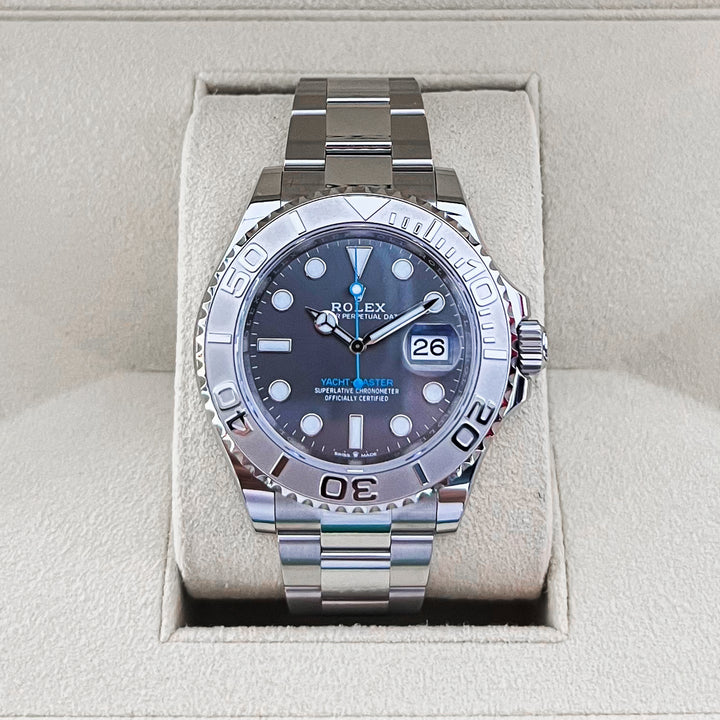 Rolex Yacht-Master40 40mm Steel/Plat Slate Dial Button Markers 2025 Ref m126622-0001 (#981)