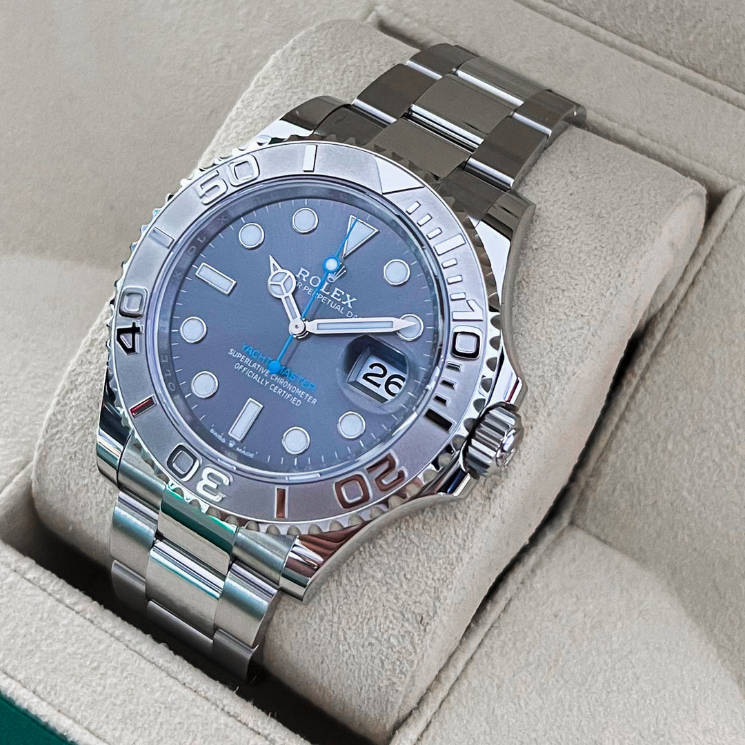 Rolex Yacht-Master40 40mm Steel/Plat Slate Dial Button Markers 2025 Ref m126622-0001 (#981)