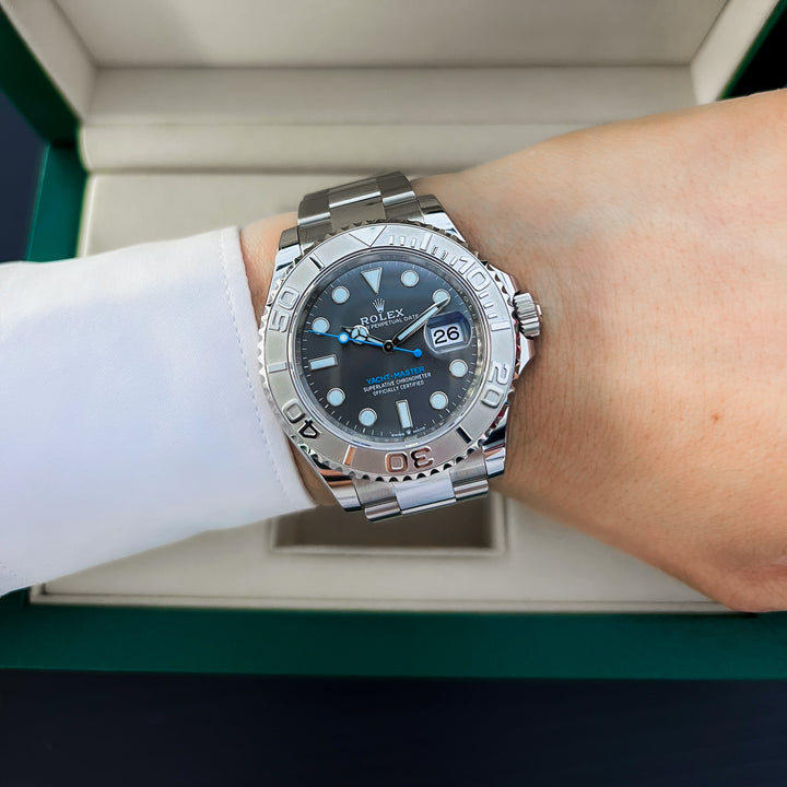 Rolex Yacht-Master40 40mm Steel/Plat Slate Dial Button Markers 2025 Ref m126622-0001 (#981)