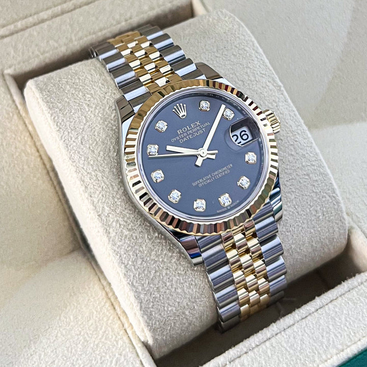 Rolex Datejust31 31mm Steel/YG Dark Grey Dial Diamond Markers 2024 Ref m278273-0022 (#862)