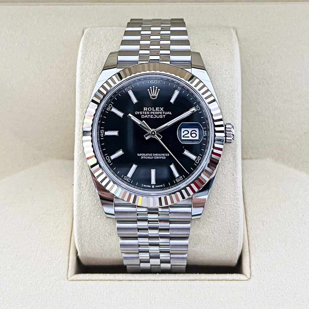 Rolex Datejust41 41mm Steel/WG Black Dial Stick Markers 2024 Ref m126334-0018 (#864)