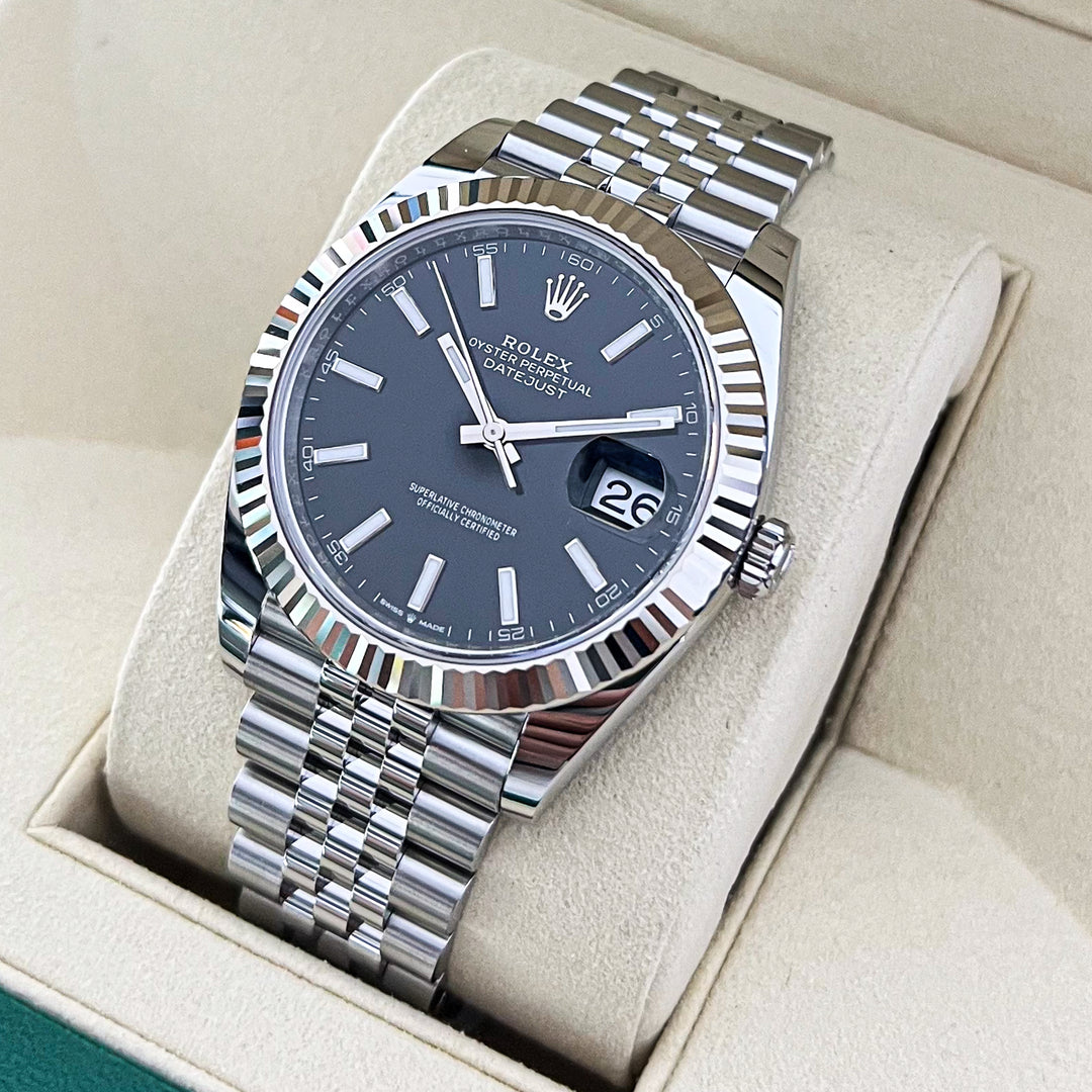 Rolex Datejust41 41mm Steel/WG Black Dial Stick Markers 2024 Ref m126334-0018 (#864)