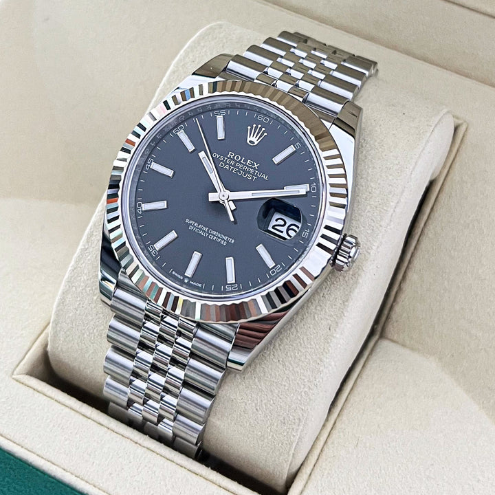 Rolex Datejust41 41mm Steel/WG Black Dial Stick Markers 2024 Ref m126334-0018 (#864)