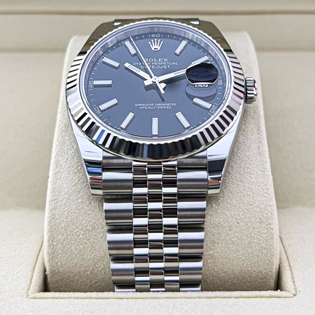 Rolex Datejust41 41mm Steel/WG Black Dial Stick Markers 2024 Ref m126334-0018 (#864)