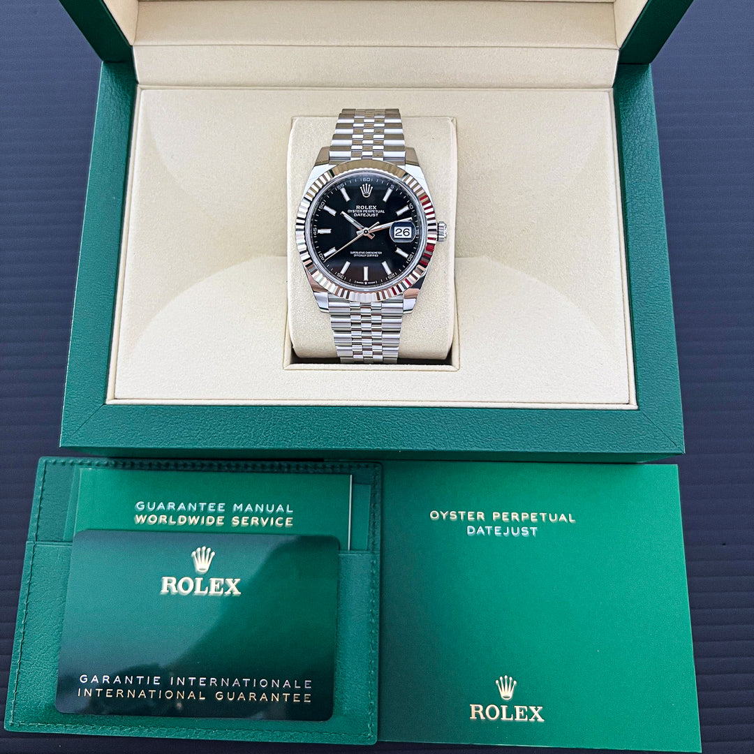 Rolex Datejust41 41mm Steel/WG Black Dial Stick Markers 2024 Ref m126334-0018 (#864)