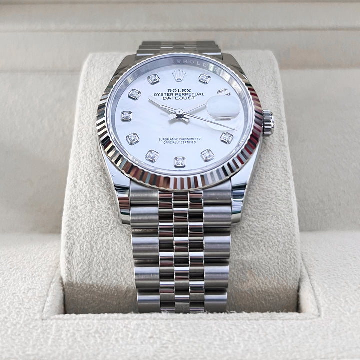 Rolex Datejust36 36mm Steel MOP Dial Diamond Markers 2024 Ref m126234-0019 (#877)