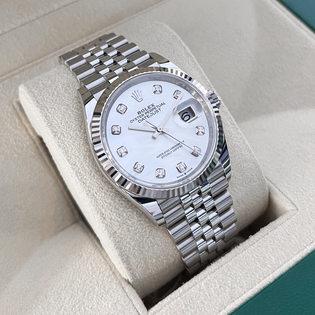 Rolex Datejust36 36mm Steel MOP Dial Diamond Markers 2024 Ref m126234-0019 (#877)