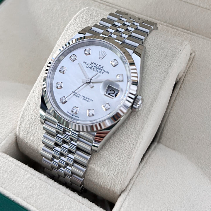 Rolex Datejust36 36mm Steel MOP Dial Diamond Markers 2024 Ref m126234-0019 (#877)