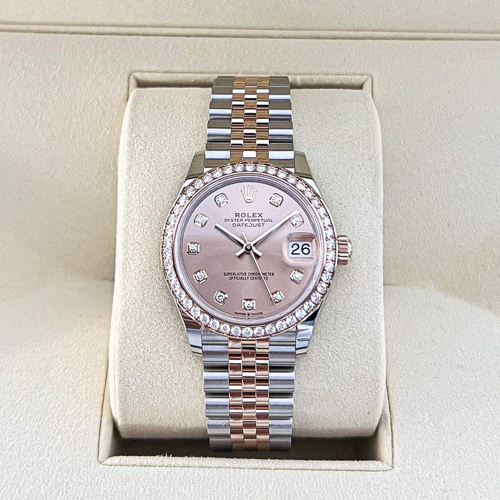 Rolex Datejust31 31mm Steel/RG Rosé Dial Diamond Markers 2025 Ref m278381rbr-0024 (#978)