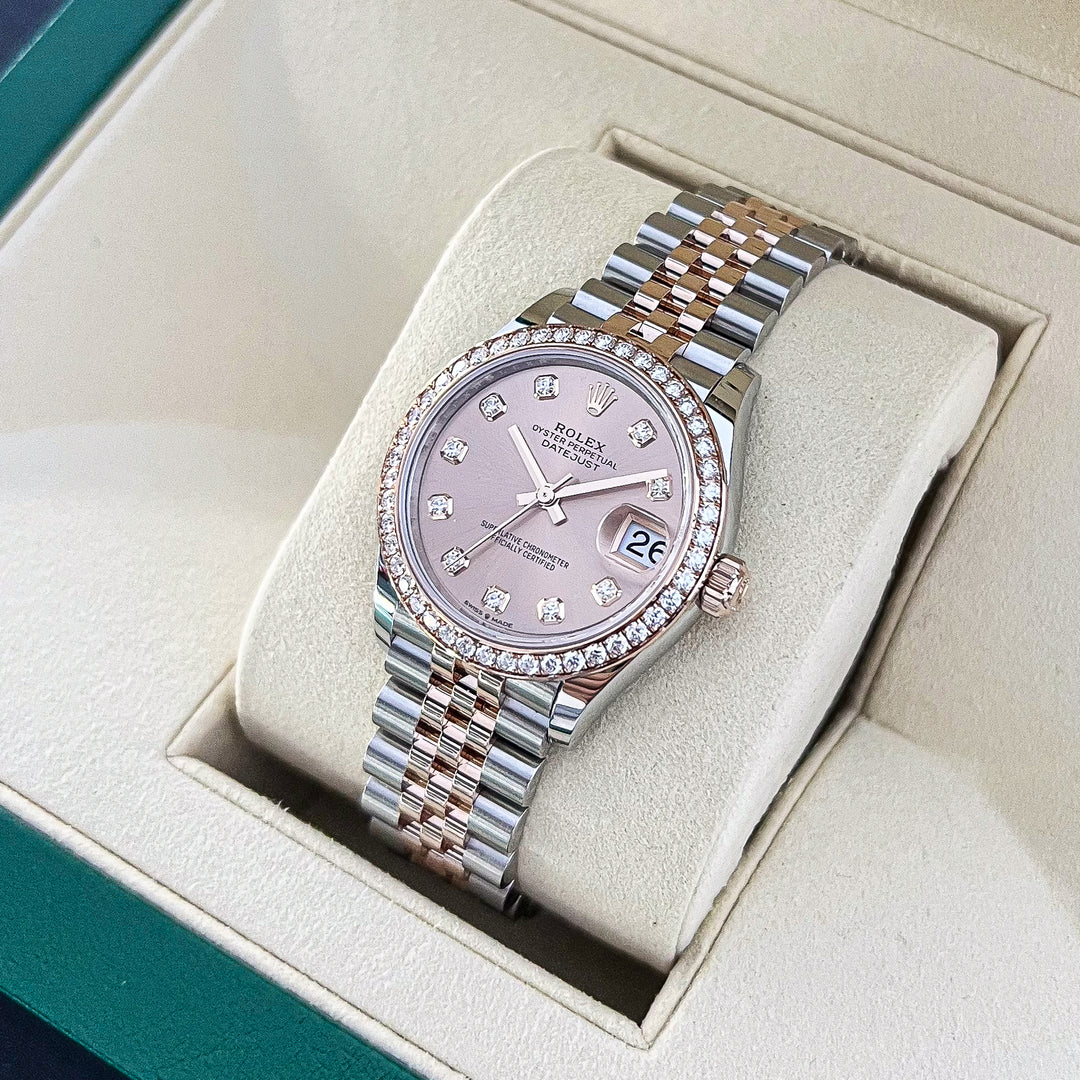 Rolex Datejust31 31mm Steel/RG Rosé Dial Diamond Markers 2025 Ref m278381rbr-0024 (#978)