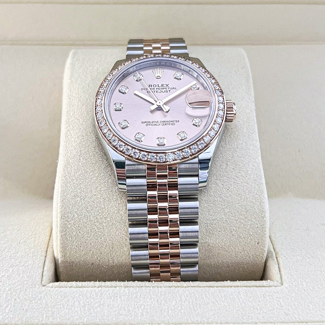 Rolex Datejust31 31mm Steel/RG Rosé Dial Diamond Markers 2025 Ref m278381rbr-0024 (#978)
