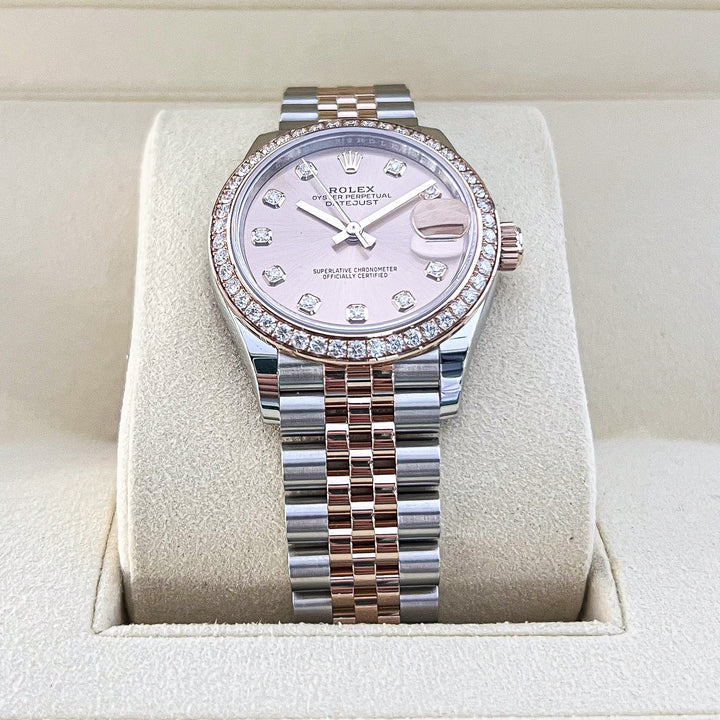 Rolex Datejust31 31mm Steel/RG Rosé Dial Diamond Markers 2025 Ref m278381rbr-0024 (#978)