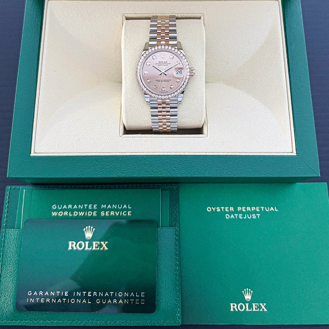 Rolex Datejust31 31mm Steel/RG Rosé Dial Diamond Markers 2025 Ref m278381rbr-0024 (#978)