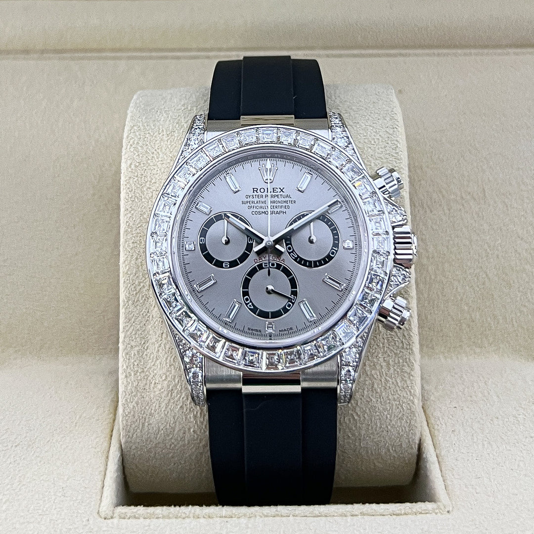 Rolex Cosmograph Daytona 40mm WG Silver Dial Diamond Markers 2024 Ref m126539tbr-0002 (#941)