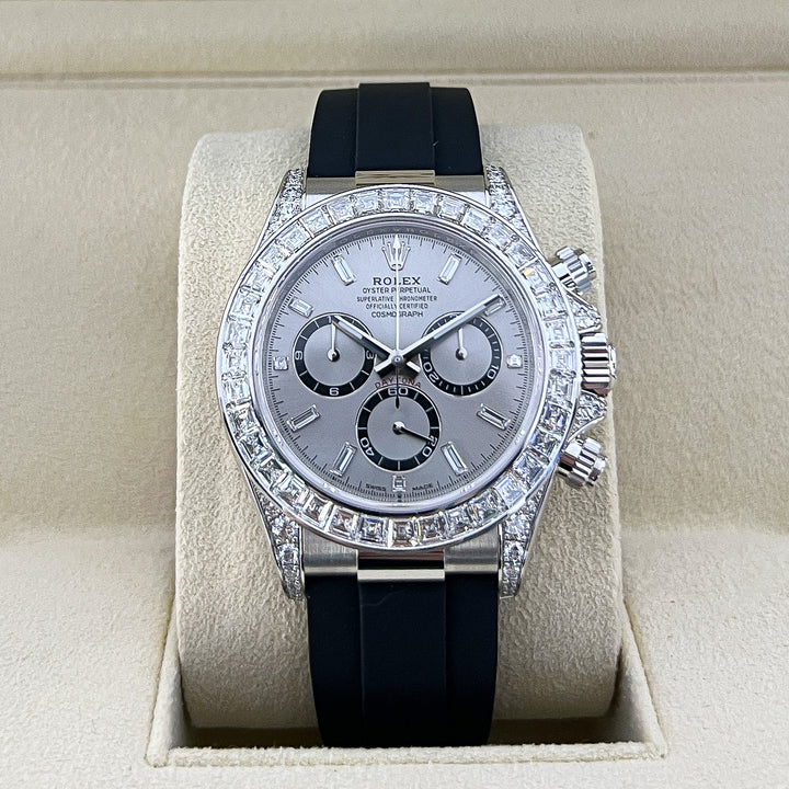 Rolex Cosmograph Daytona 40mm WG Silver Dial Diamond Markers 2024 Ref m126539tbr-0002 (#941)