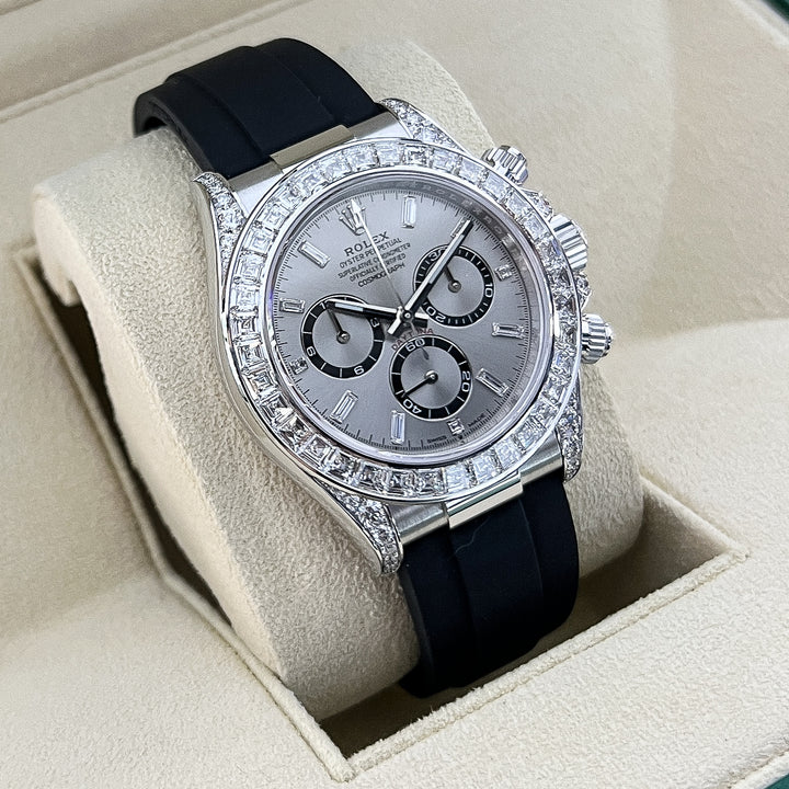 Rolex Cosmograph Daytona 40mm WG Silver Dial Diamond Markers 2024 Ref m126539tbr-0002 (#941)