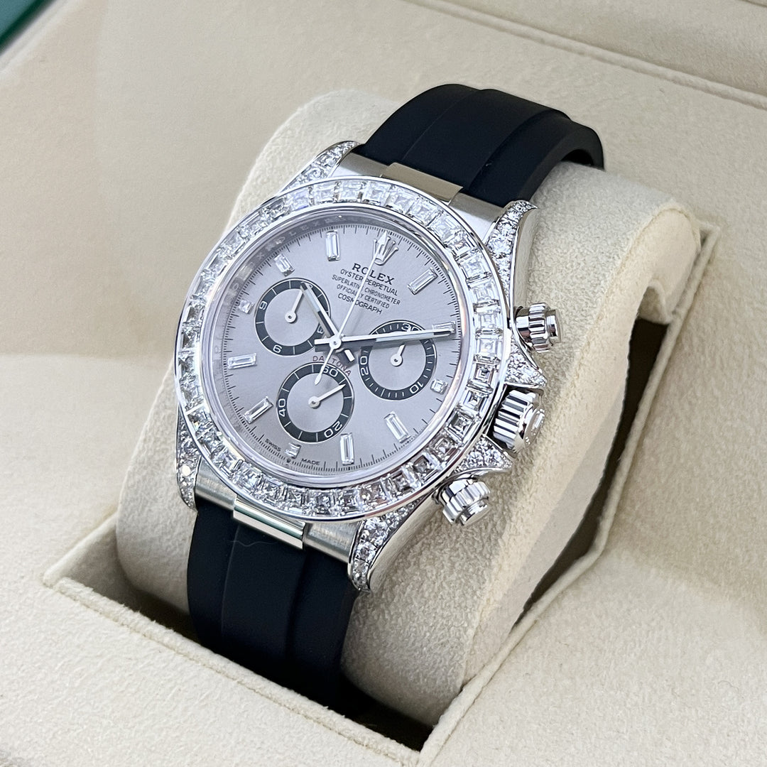 Rolex Cosmograph Daytona 40mm WG Silver Dial Diamond Markers 2024 Ref m126539tbr-0002 (#941)