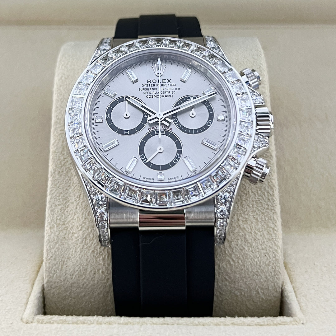 Rolex Cosmograph Daytona 40mm WG Silver Dial Diamond Markers 2024 Ref m126539tbr-0002 (#941)